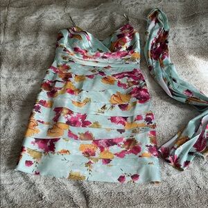 JS Collections Elegant Tiffany Blue Cocktail Dress